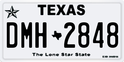 TX license plate DMH2848