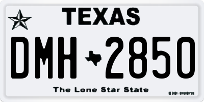 TX license plate DMH2850