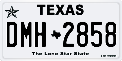 TX license plate DMH2858