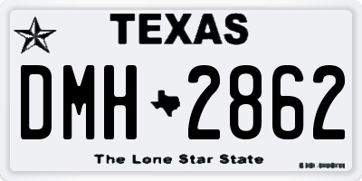 TX license plate DMH2862