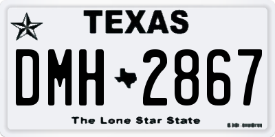 TX license plate DMH2867