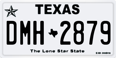 TX license plate DMH2879