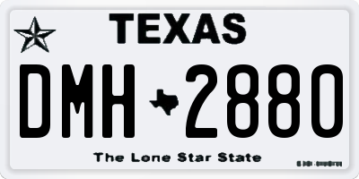 TX license plate DMH2880