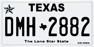 TX license plate DMH2882