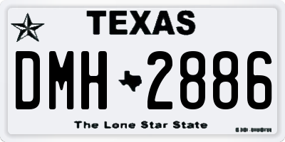 TX license plate DMH2886