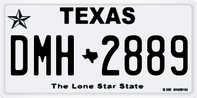 TX license plate DMH2889