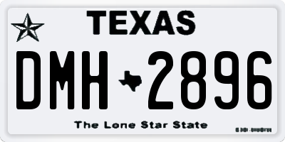 TX license plate DMH2896