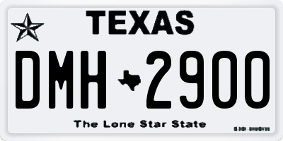 TX license plate DMH2900