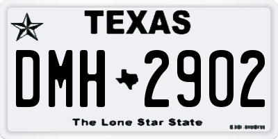 TX license plate DMH2902