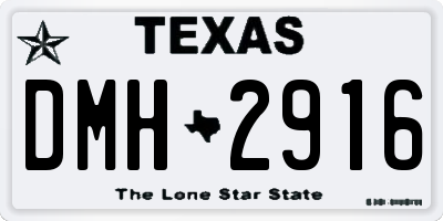 TX license plate DMH2916