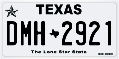 TX license plate DMH2921