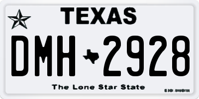 TX license plate DMH2928