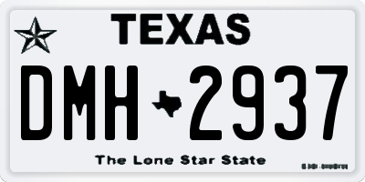 TX license plate DMH2937