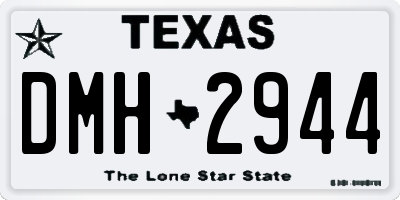 TX license plate DMH2944