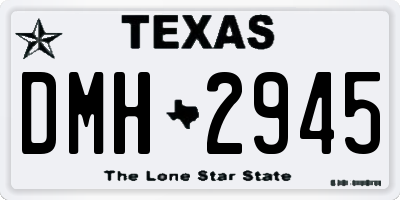 TX license plate DMH2945