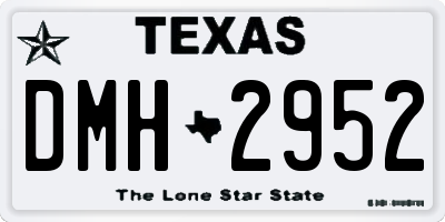 TX license plate DMH2952