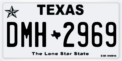 TX license plate DMH2969