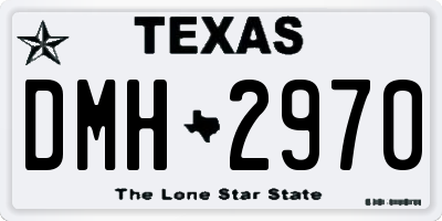 TX license plate DMH2970