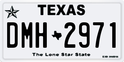 TX license plate DMH2971