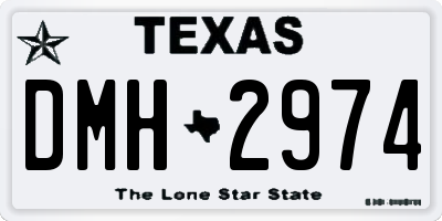 TX license plate DMH2974