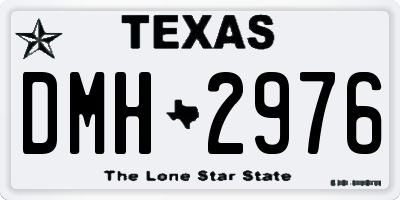 TX license plate DMH2976