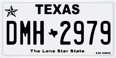 TX license plate DMH2979