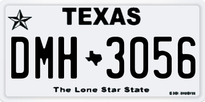 TX license plate DMH3056