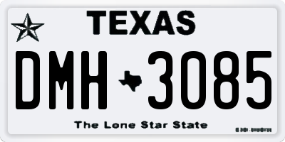 TX license plate DMH3085
