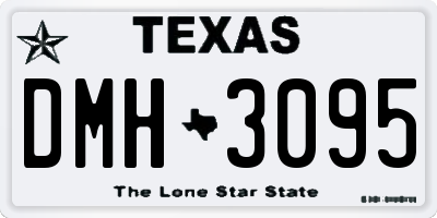 TX license plate DMH3095
