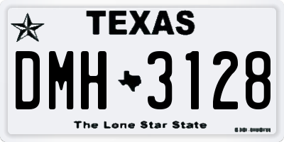 TX license plate DMH3128