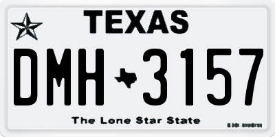 TX license plate DMH3157