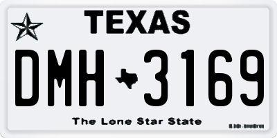 TX license plate DMH3169