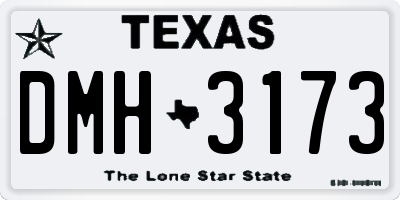TX license plate DMH3173
