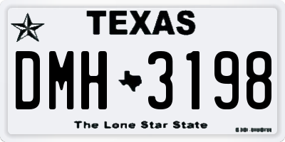 TX license plate DMH3198