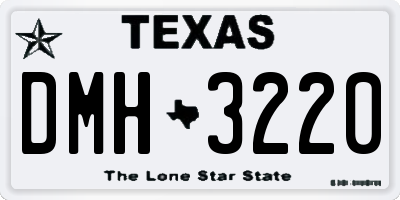 TX license plate DMH3220