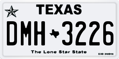 TX license plate DMH3226