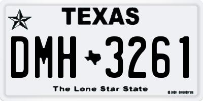 TX license plate DMH3261