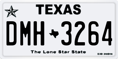 TX license plate DMH3264