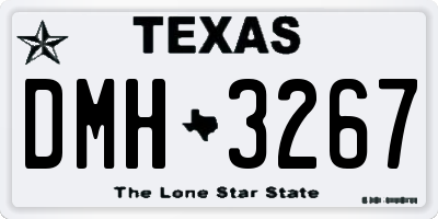TX license plate DMH3267