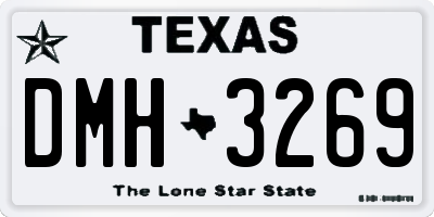 TX license plate DMH3269