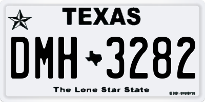 TX license plate DMH3282