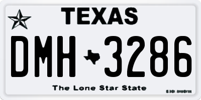 TX license plate DMH3286