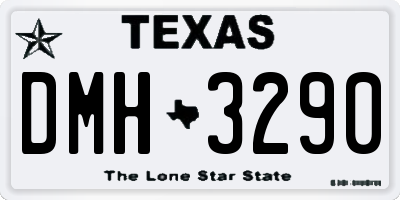 TX license plate DMH3290
