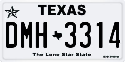 TX license plate DMH3314