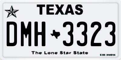 TX license plate DMH3323