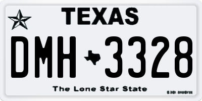 TX license plate DMH3328