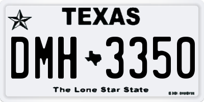 TX license plate DMH3350