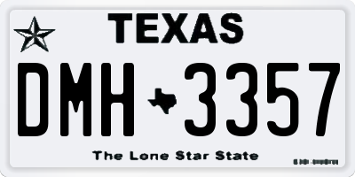 TX license plate DMH3357