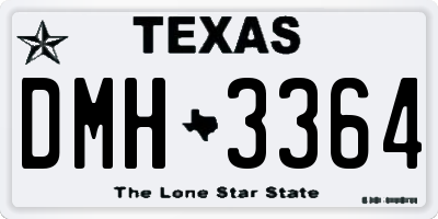 TX license plate DMH3364