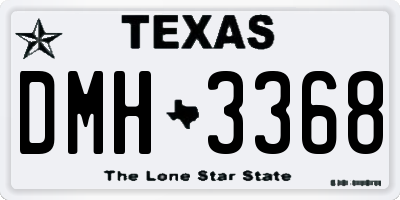 TX license plate DMH3368